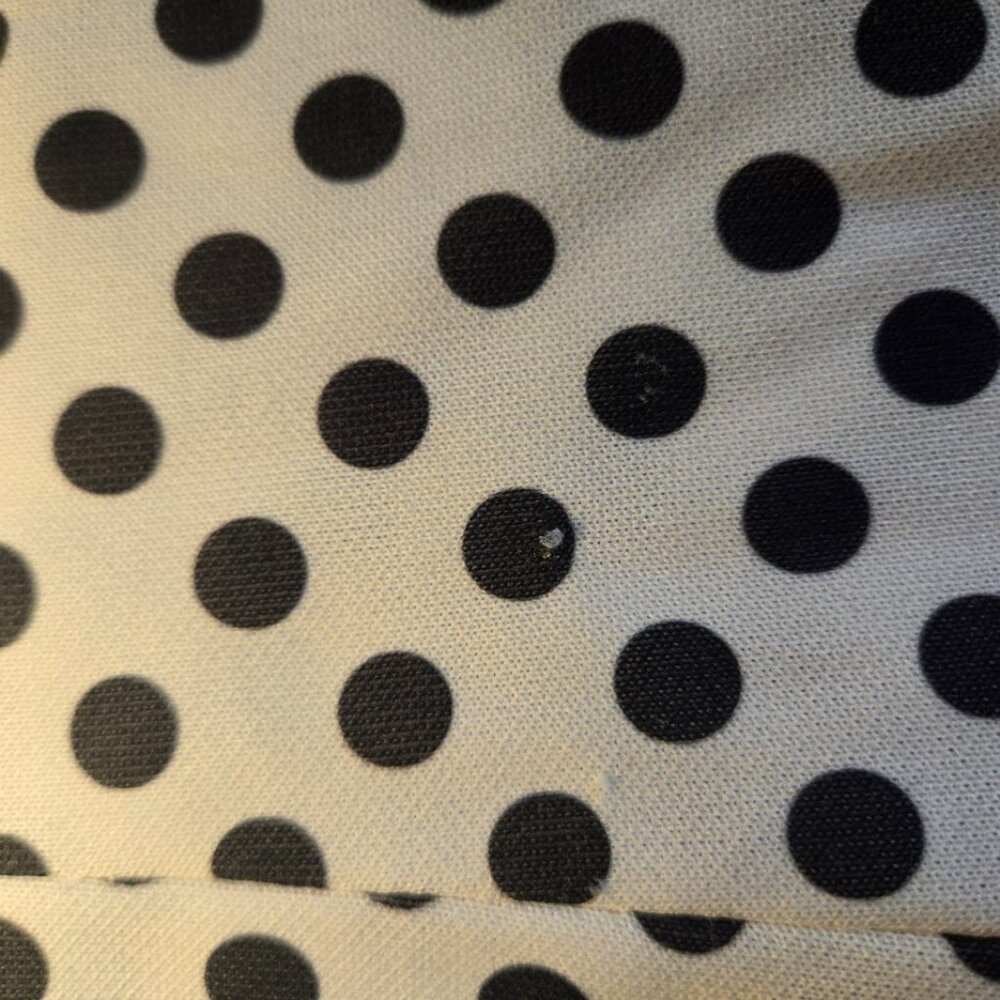 Vintage Hopewell Black & White Polka Dot Dress 70s Mod Long Sleeve A-Line - Picture 8 of 11